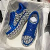 Casual Shoes Full Diamond Sponge Cake Women Thick Soled Printed Embroidered Rhinestones Comfortable And Sports Board