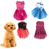 Dog Apparel Girl Costume Princess Skirt Spring Blue Red Cute Lovely