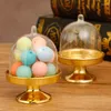 Gift Wrap 4pcs Clear Mini Candy Dessert Holder Cupcake Display Stand Plate With Lid Wedding Birthday Party Decor Supply Baby Shower Box
