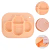 Plates Children's Silicone Plate Tableware Toddler Feeding Tray Dinning Kids Bowl Material Baby Dishes