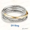 Tiffanyryly Ring Dy Ring для женщин 1: 1 Высококачественные обручальные кольца с коллекцией кабеля винтажные этнические петли дизайнер подвеска Dy Ювелирные изделия 132