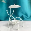 Candle Holders Mini Beach Chair Uchwyt kutego Iron Candlestick Crafts Ornament