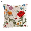 Poduszka Couch Couch Floral Throw Pillowcase Flowas Butterflie