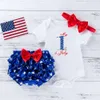 2024 Nowy dzień American Independence Day Costume Cartoon Letter Harper Star PP Pant Set