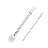 Drinking Straws 1PC Stainless Steel Metal Straw Tubules Yerba Mate Filter Spoons Reusable Tube Tea Tools Cleaner Brush Bar Accessories