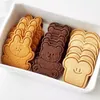 Moldes de cozimento 3D Cartoon Animal Cookie Mold Cutting Toast Bear Love Shape Biscuit Cutter Fondante Bolo de bolo para criança Ferramenta de bebê