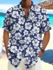 Camicia da uomo Summer hawaiaian casual spiaggia a maniche corte a maniche corte abbigliamento abbigliamento per festività 240415