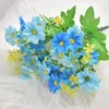 Decorative Flowers 28 Heads Chrysanthemum Artificial Flower Bouquet Home Office Decoration Silk Daisy Wedding Indoor And Outdo