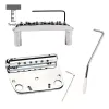 Guitar Exquisite 6 String Guitar Tremolo Bridge Tailpiece Set For Jazzmaster Musical Instrument Guitar Reserve Parts Chrome