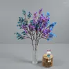 Flores decorativas Diy Floras artificiais de cerejeira Branches Buquê de casamento de noiva Fake Plant Ploth Gypophila Decor de decoração artesanal artesanal