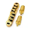 Kabel Roller Gitarrenbrücke Verriegelung Tuneomatische Brücke Schwanz für LP E -Gitarre Gold/Chrom