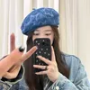 Bérets coréens rétro polyvalent étoiles en denim Caps y2k printemps et spectacle de mode de voyage en face Face petits chapeaux de peintre doux pour femme