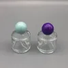 Storage Bottles 1pcs 50ML Cylindrical High-grade Perfume Bottle Colorful Round Cap Exquisite Cosmetic Spray Glass