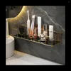 Cucina deposito da bagno di lusso senza perforazione della parete di ferro con rastrello per trucco in vetro in vetro in marmo L