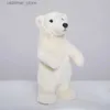 Fyllda plyschdjur Livsliknande Standing Oso Polar Bear Plush Toy Cute Animal Stuffed Polarbear Kids Dolls Room Decoration Birthday Present For Children L47