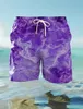 Shorts masculins 2024 Board Swim Trunks Imprimé Gradient de mer rapide Dry Short Holiday Beach Hawaiian Casual 4 Micro-élastique