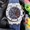 Orologio da uomo Designer Watchman Movimento meccanico orologio da 45 mm Glass Hardlex impermeabile in gomma Montre de Luxe Sports Watch Cronografo orologio