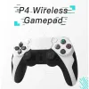 GamePads Ny P48 Wireless Bluetooth 4.0 Game Handle Dual Vibration SixAxis med Touch Microphone Headset för PS3/PS4/PC GamePads -spel