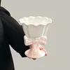 Mugs Butterfly Ceramic Ice Cream Dessert Cup Cute Girl Hand Gift Design Niche Mug