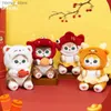 Bambole peluche originale mofusand squark gatto drago anno primavera bambola peluche giapponese grazioso peluche bambola cartoon bambola per bambini regalo di nuovo anno y240415