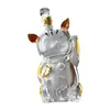 Porta decanter in vetro a forma di gatto con distributore di bevande a bottiglia di tappo Carafe 1000 ml per regalo di decorazione per feste da pranzo 240415