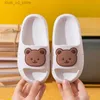 Slipper Summer Cute Bear Baby Slippers Indoor Anti slip Soft Robot Sandals Comfortable Baby Hole Shoes Boys and Girls Home Slippers Bathroom Slippers T240415