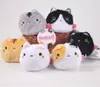 Yeni 6 renk Kawaii 7cm Kediler Dolgulu Oyuncaklar Anahtarlık Siyah Beyaz Kedi Peluş Oyuncak Oyuncak Bebek Çocuk Partisi Doğum Günü Peluş Oyuncaklar Kız İçin