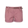 Dames shorts shorts dames zomer solide kleur chino stijl geweven stof casual straat kleding strand zonder riemen 230406 drop levering ap dh8p5