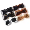 Okulary przeciwsłoneczne 2023 Moda ograniczona litera b Square luksusowa trend kobiety mężczyźni retro prostokąt gafas de solsunglasses fajny