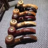 Latest Ebony Rosewood Wooden pipe 7 Colors Cigarette Cigar tobacco Herbal Filter Hammer Pipes Accessories Tool Tube Oil Rigs