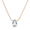 Creative Droplet Crystal with Light Style and Versatile Artificial Resin Simulation Diamond Necklace