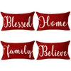 Oreiller Red Blessing HomeClasse d'oreiller couverture de canapé de salon 30 50 Decoration Simple Linen Taies 40 60