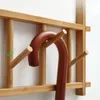 Hooks Natural Bamboo KeyDecorative Wall Stain-Proof Moth-Proof Hanger Multifunktionell roterbar hemförvaringorganisation