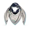 Neue Mode Frauen Designerin Seidenschal Luxus Schal kleiner Quadratschal Hochwertiges Hijab 90 cm quadratischer Seidenschal Vorhängeschlosskette Monogramm Blumenmuster Schal M77776