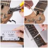 Kabel Reparaturwerkzeug Kit Tools Organizer String Gitarre Wartungsstring Action Lineal Messwerkzeug Sechskantschlüssel Set Dateien FIN