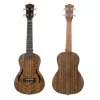 Kablolar 23/26 inç konser tenor ukulele tam paket müzikal hediyeler ceviz ahşap 18 perde dört ipleri Hawaii mini gitar ukulele parçaları