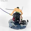 Akcja Figury 15 cm anime One Piece Roronoa Zoro Figure Art King Sauron Wano Country Anime Model Toy Prezent Kolekcja Działanie Rysunek Y240415