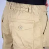 Pantaloncini da carico di cotone casual estivo pantaloni multi -tasche di lunghezza pantaloni militari Maschio ritagliato 240412