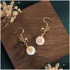 Dingle ljuskronorörhängen för kvinnor 2023 lyxdesigner kinesiska runda vintage cosplay party smycken blommor semester gåvor med box dr dhs0b