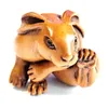 Decoratieve beeldjes F039 - Collectible 30 jaar oud 2 "Hand gesneden buxus Netsuke heerlijk