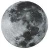 Muisblokken Polstaat Round Mouse Pad Cute Gray Moon Desk Pad Earth Small Desktop Accessories Office