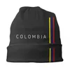 Berets Colombia Flag czapki czapki czapki streetwear zima ciepłe mężczyźni kobiety dzianiny kapelusz dorosły unisex kolumbijskie czapki z maską dumą