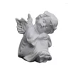 Figurines décoratives 2024 Resin Angel Statue Fairy Sweet Girl Figurine Décoration Cute CHÉRUBS SCULPTURE HOME BURANCE DE BUR