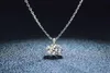 トレンディ925スターリングシルバー1 CTCOLOR MOISSANITE PENDANT FOR WOMEN JEWELRY PLATINUM 4 PRONG CLAVICLE NECKLACE GIFT4319539