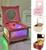 Classic Rotating Dancer Ballerina Piano Music Box Clockwork Plastic Jewelry Box Girls Hand Crank Music Mechanism Christmas Gift 218299005