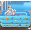 Aufblasbarer Schwimmbad quadratische Kinder baden Badewanne Baby Kind Haus im Freien große 240407