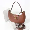 Arch Al Cowhide Bag 2024 Spring/summer Fashion Moon One Shoulder Handheld Middle Ages French Stick Underarm for Women