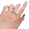 Кластерные кольца S925 Серебряное серебро золотится 6-мм кольцо в форме сердца в форме 50-м.