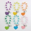 Keychains Creative Six Colors Dripping Oil Love Key Chain Airpods Headphones Protective Case Pendant