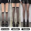 Socks Hosiery Summer Ultrathin Womens Silk Socks Medium Sleeve Calf Black Translucent Stockings Korean JK Girls Fashion Sexy Tight Sox Simple